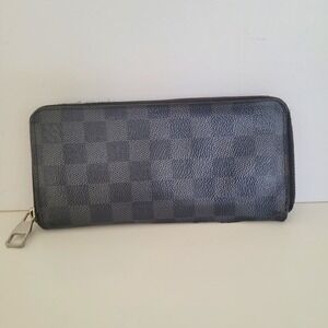 Louis Vuitton Zippy Organizer Damier Graphite Canvas Wallet GI4108 AS IS